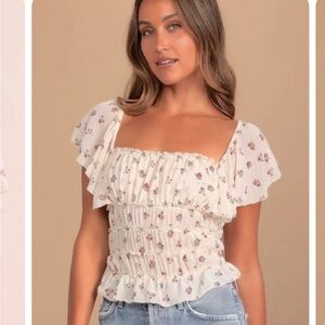 NWT Free People Juliet Floral Bodysuit. Size XS